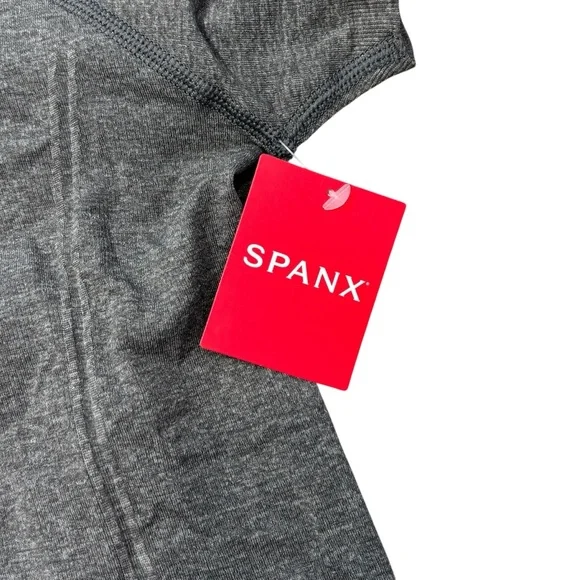 SPANX‎ Lamn Seamless Short Sleeve Tee Charcoal Gray - size 1X NWT - Picture 3 of 5